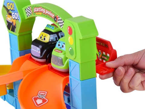 JOKOMISIADA Zestaw Spiralny TOR samochodowy + autko policja i wywrotka 19-ele ZA5692