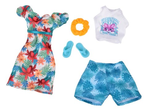 JOKOMISIADA Zestaw ubranka dla lalki wakacyjne stylizacje sukienka dodatki ZA5706