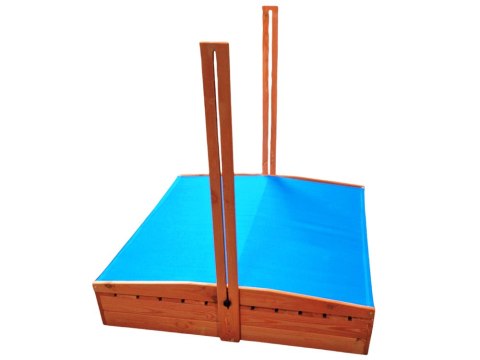 Producent niezdefiniowany Drewniana piaskownica z daszkiem i ławeczkami zamykana 120x120 cm SP0837