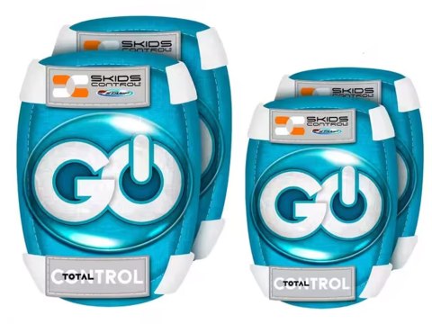 Stamp Regulowany zestaw ochronny dla dzieci Kask + ochraniacze NIEBIESKI SP0857