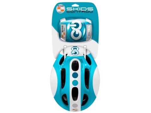 Stamp Regulowany zestaw ochronny dla dzieci Kask + ochraniacze NIEBIESKI SP0857