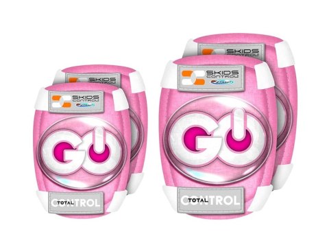 Stamp Regulowany zestaw ochronny dla dzieci Kask + ochraniacze RÓŻOWY SP0856