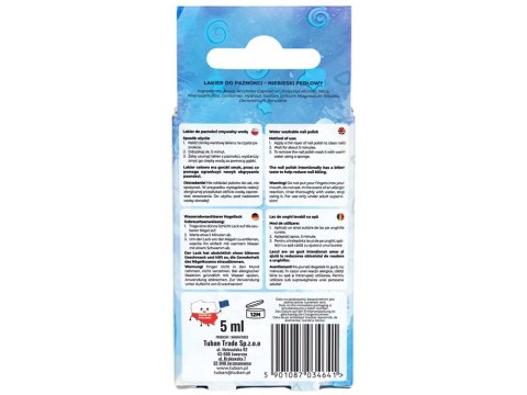 TUBAN Tuban Tubi Glam lakier do paznokci dla dzieci niebieski perłowy 5ml ZA5648