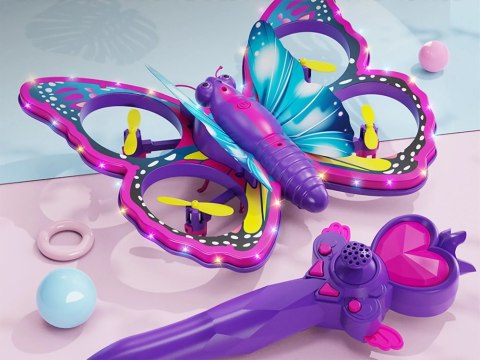 JOKOMISIADA Bajecznie kolorowy Motyl Dron sterowany za pomocą Magicznej Różdżki RC0727