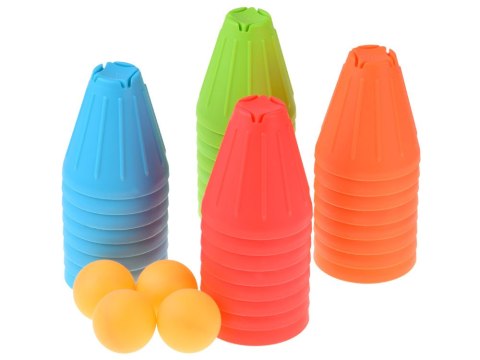 JOKOMISIADA Gra zręcznościowa SZYBKIE KUBKI Trójkątne klocki + piłki 38-ele ZA5811