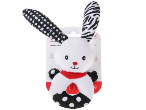 JOKOMISIADA Grzechotka kontrastowa dla niemowlaka z piszczałką KRÓLICZEK ZA5778