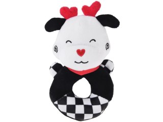 JOKOMISIADA Grzechotka kontrastowa dla niemowlaka z piszczałką KRÓWKA ZA5777