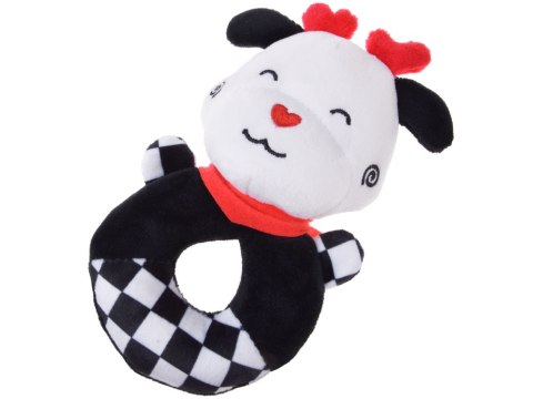 JOKOMISIADA Grzechotka kontrastowa dla niemowlaka z piszczałką KRÓWKA ZA5777