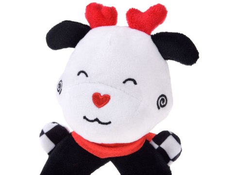 JOKOMISIADA Grzechotka kontrastowa dla niemowlaka z piszczałką KRÓWKA ZA5777