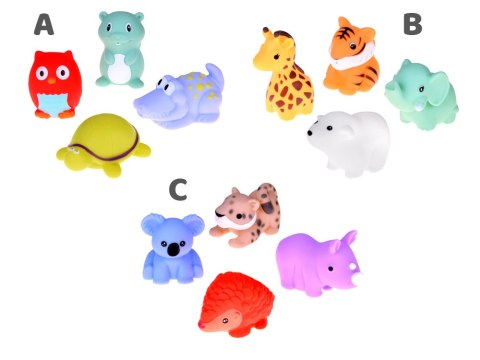 JOKOMISIADA Gumowe Zwierzątka do kąpieli do zabawy w wodzie Zestaw 4-sztuki ZA5816