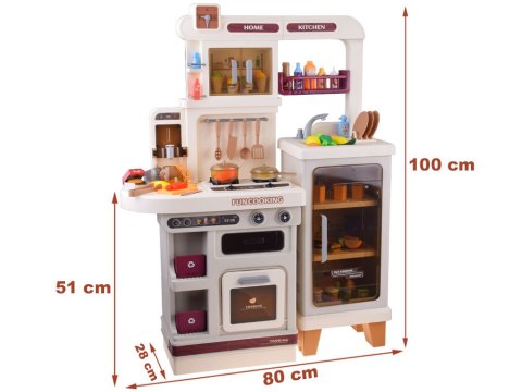 JOKOMISIADA Interaktywna beżowa kuchnia dla dzieci + efekty: światło dźwięk para ZA5766