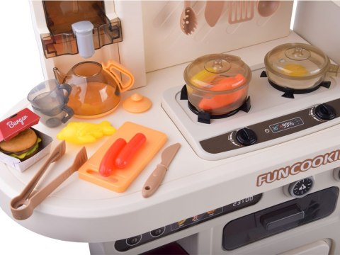 JOKOMISIADA Interaktywna beżowa kuchnia dla dzieci + efekty: światło dźwięk para ZA5766