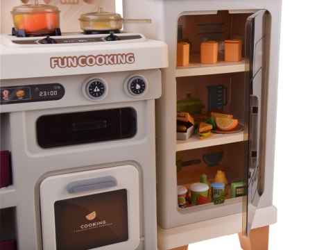 JOKOMISIADA Interaktywna beżowa kuchnia dla dzieci + efekty: światło dźwięk para ZA5766