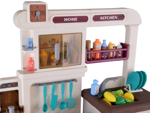 JOKOMISIADA Interaktywna brązowa kuchnia dla dzieci+efekty: światło dźwięk para ZA5765