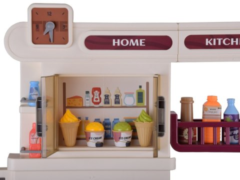 JOKOMISIADA Interaktywna brązowa kuchnia dla dzieci+efekty: światło dźwięk para ZA5765