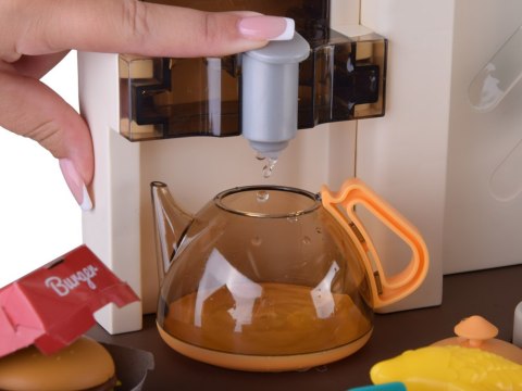 JOKOMISIADA Interaktywna brązowa kuchnia dla dzieci+efekty: światło dźwięk para ZA5765