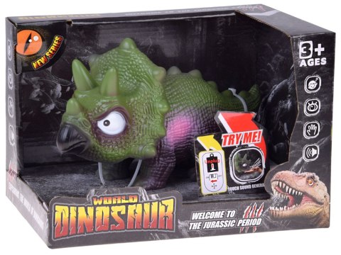 JOKOMISIADA Interaktywny gumowy dinozaur triceratops figurka z dźwiękiem RYCZY ZA5726
