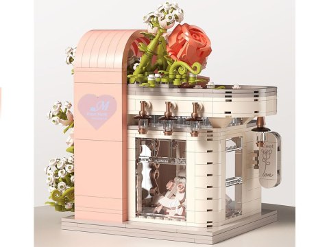 JOKOMISIADA Klocki Romantyczna sala ślubna z witryną + kwiaty i suknia 1047-ele ZA5739