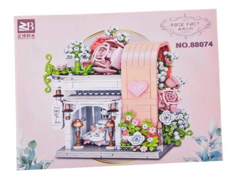 JOKOMISIADA Klocki Romantyczna sala ślubna z witryną + kwiaty i suknia 1047-ele ZA5739