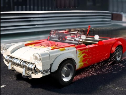 JOKOMISIADA Klocki konstrukcyjne samochód klasyk hot rod Roadster 249ele ZA5817