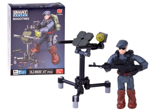 JOKOMISIADA Klocki policjant SWAT ruchoma figurka żołnierzyk model do złożenia ZA5724