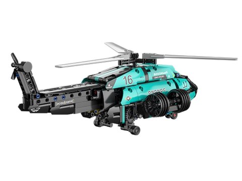 JOKOMISIADA Klocki techniczne 2w1 Bolid Formuła 1 helikopter 736ele naklejki ZA5730