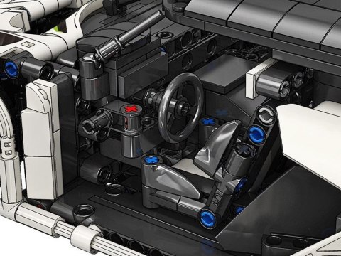JOKOMISIADA Klocki techniczne 2w1 auto sportowe statek kosmiczny 1091ele ZA5731