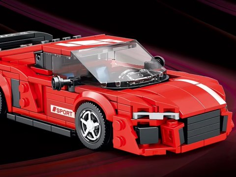 JOKOMISIADA Klocki techniczne Auto CZERWONE w stylu sportowego coupe 373-ele ZA5782