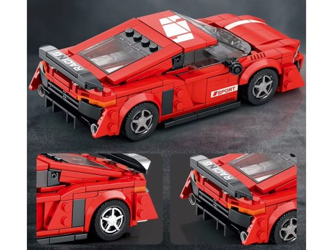 JOKOMISIADA Klocki techniczne Auto CZERWONE w stylu sportowego coupe 373-ele ZA5782