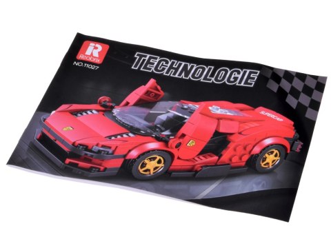 JOKOMISIADA Klocki techniczne Futurystyczne auto CZERWONE drzwi unoszone 275-ele ZA5794