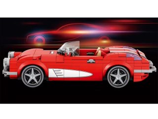 JOKOMISIADA Klocki techniczne Retro auto CZERWONY KABRIOLET z lat 50. 311-ele ZA5790