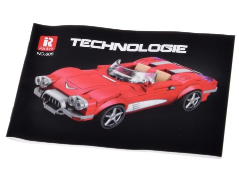 JOKOMISIADA Klocki techniczne Retro auto CZERWONY KABRIOLET z lat 50. 311-ele ZA5790