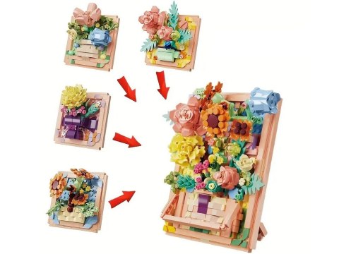 JOKOMISIADA Klocki techniczne SERIA: Oddech wiosny - KWIATY W RAMCE ponad 200ele ZA5815