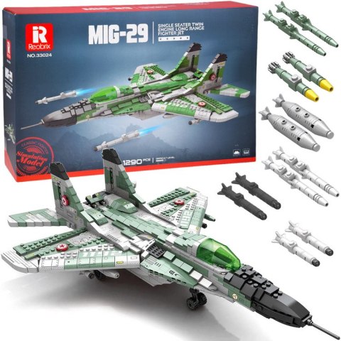 JOKOMISIADA Klocki techniczne Samolot myśliwski dalekiego zasięgu MIG-29 1290ele ZA5800