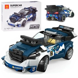 JOKOMISIADA Klocki techniczne Sportowe auto GRANATOWE 164-elementy + naklejki ZA5745