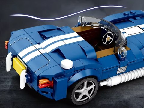 JOKOMISIADA Klocki techniczne Sportowe auto NIEBIESKI klasyczny roadster 312-ele ZA5792