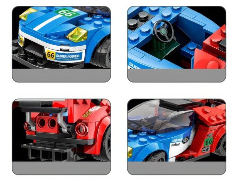 JOKOMISIADA Klocki techniczne Sportowe auto NIEBIESKO-CZERWONE 138-elementów ZA5744