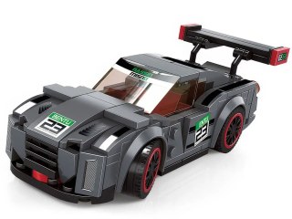 JOKOMISIADA Klocki techniczne Sportowe auto SZARE 166-elementów + naklejki ZA5743