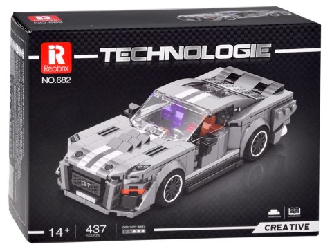 JOKOMISIADA Klocki techniczne Sportowe auto SZARE z lat 60. 437-ele ZA5783