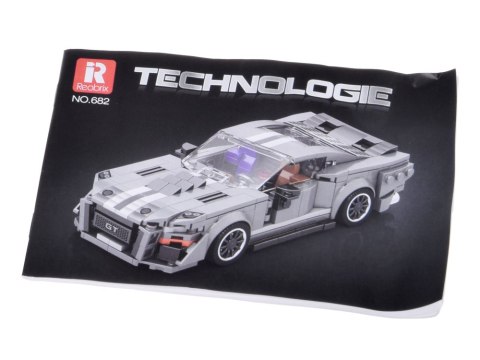 JOKOMISIADA Klocki techniczne Sportowe auto SZARE z lat 60. 437-ele ZA5783