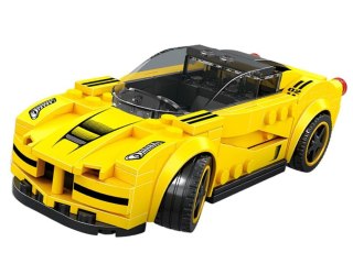 JOKOMISIADA Klocki techniczne Sportowe auto ŻÓŁTE 143-elementy + naklejki ZA5742