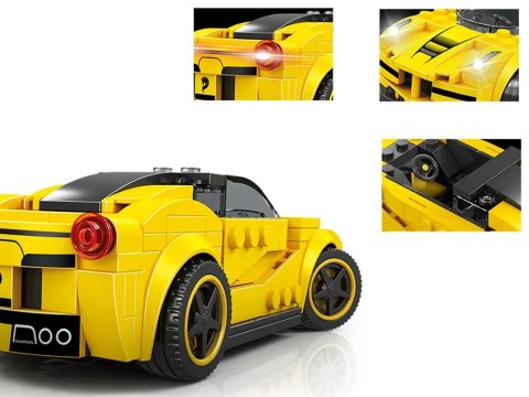 JOKOMISIADA Klocki techniczne Sportowe auto ŻÓŁTE 143-elementy + naklejki ZA5742