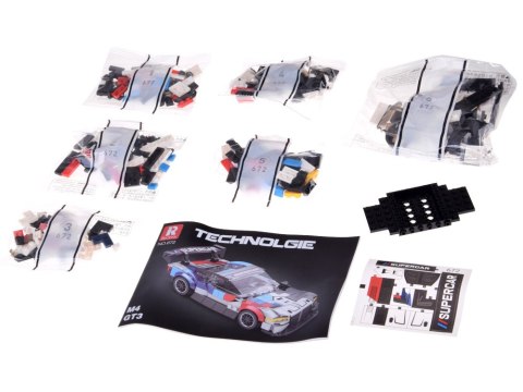 JOKOMISIADA Klocki techniczne Superauto WYŚCIGOWE malowanie, spojler 363-ele ZA5780