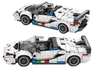 JOKOMISIADA Klocki techniczne Supersportowe auto BIAŁY KABRIOLET spojler 348-ele ZA5787