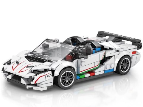 JOKOMISIADA Klocki techniczne Supersportowe auto BIAŁY KABRIOLET spojler 348-ele ZA5787