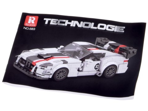 JOKOMISIADA Klocki techniczne Supersportowe auto BIAŁY VIPER spojler 419-ele ZA5784