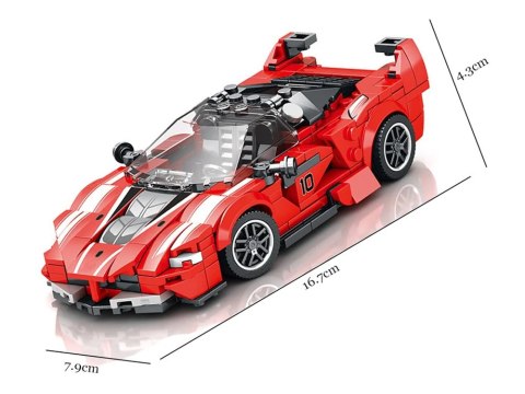 JOKOMISIADA Klocki techniczne Supersportowe auto CZERWONY KABRIOLET 360-ele ZA5786