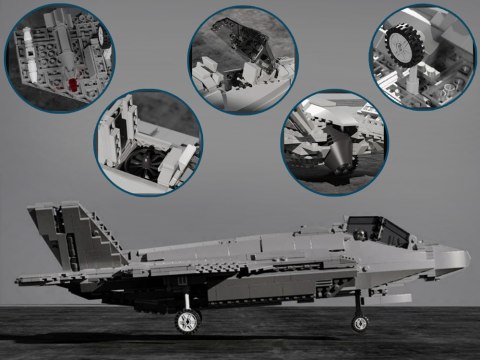 JOKOMISIADA Klocki techniczne amerykański myśliwiec F-35 Lighting II 1600ele ZA5799
