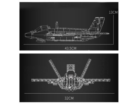 JOKOMISIADA Klocki techniczne amerykański myśliwiec F-35 Lighting II 1600ele ZA5799