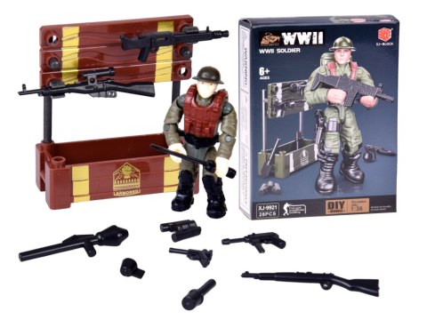 JOKOMISIADA Klocki żołnierz WWII figurka żołnierzyk model do złożenia 28 ele ZA5723